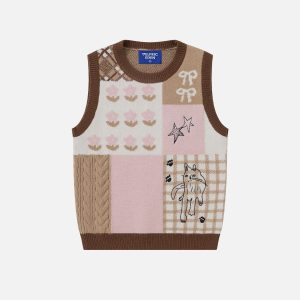 Aelfric Eden Cat Jacquard Sweater Vest