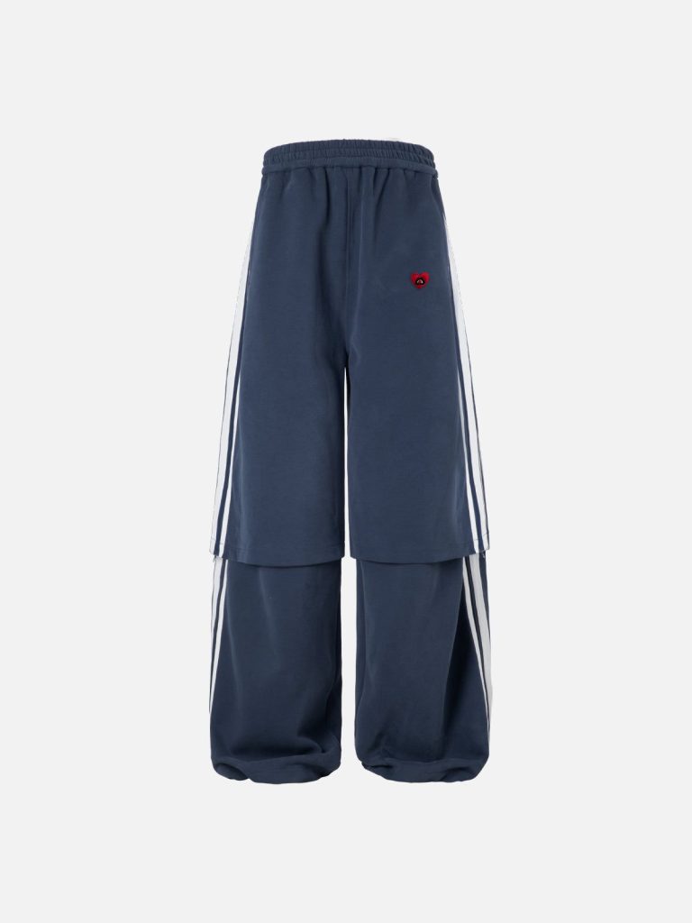 [Pre-Order] Aelfric Eden Stripe Zip Up Two Layer Baaggy Sweatpants