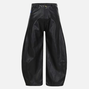 Aelfric Eden Faux Leather Baaggy Barrel Pants