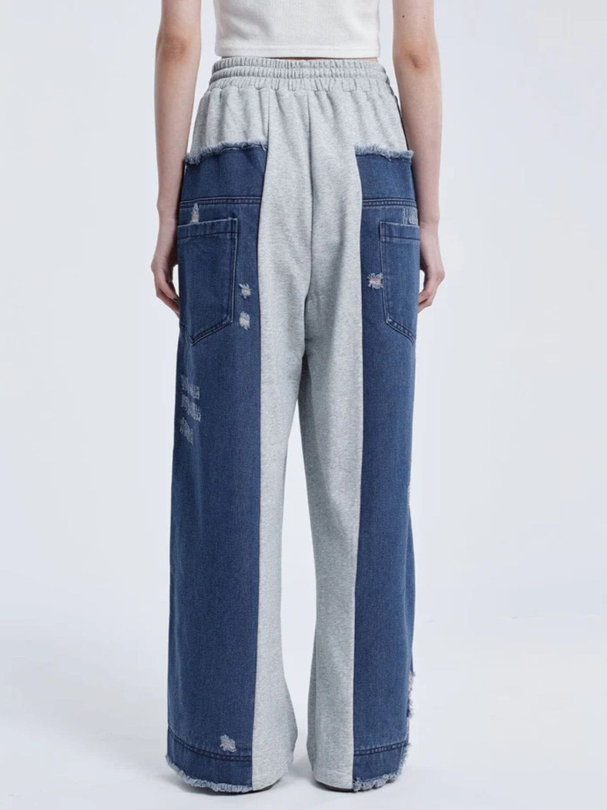 Aelfric Eden Denim Patchwork Sweatpants - Image 7