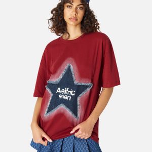 Aelfric Eden Denim Star Applique Tee