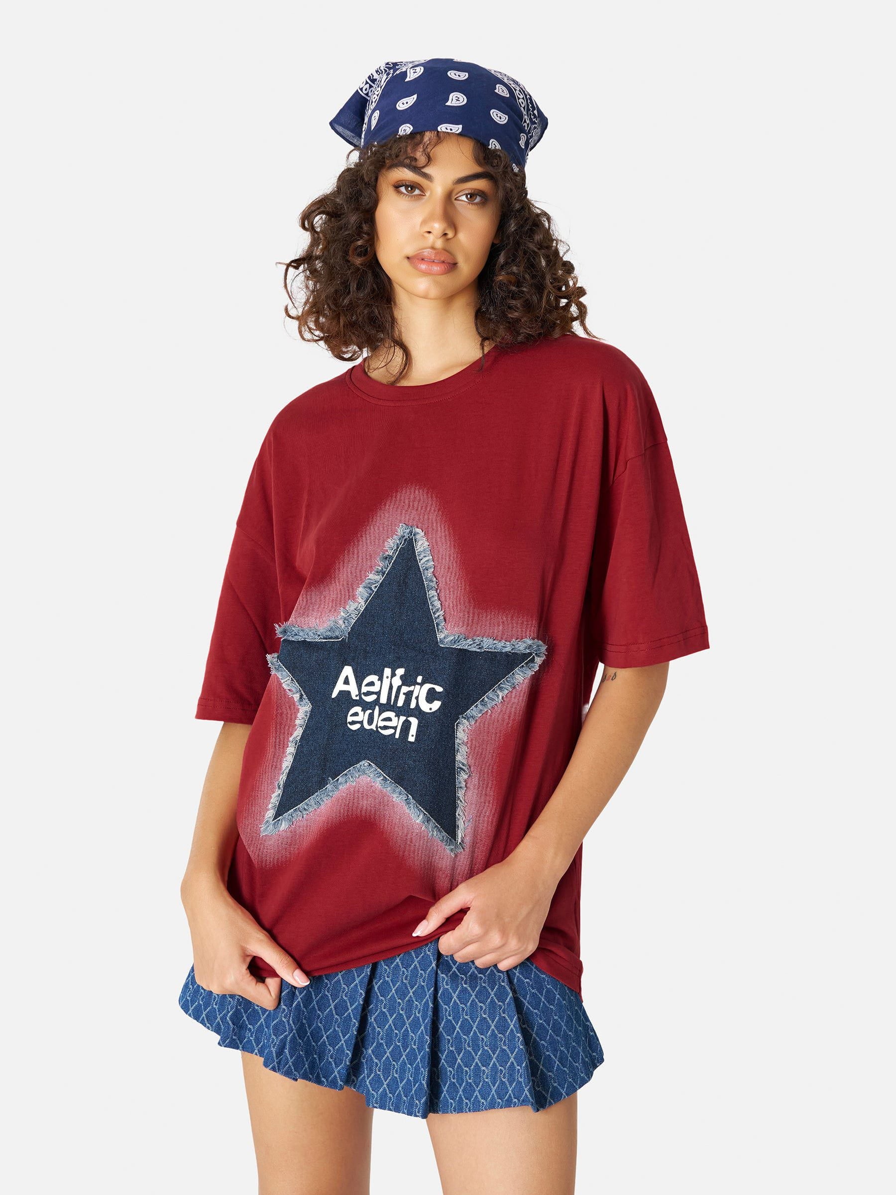 Aelfric Eden Denim Star Applique Tee