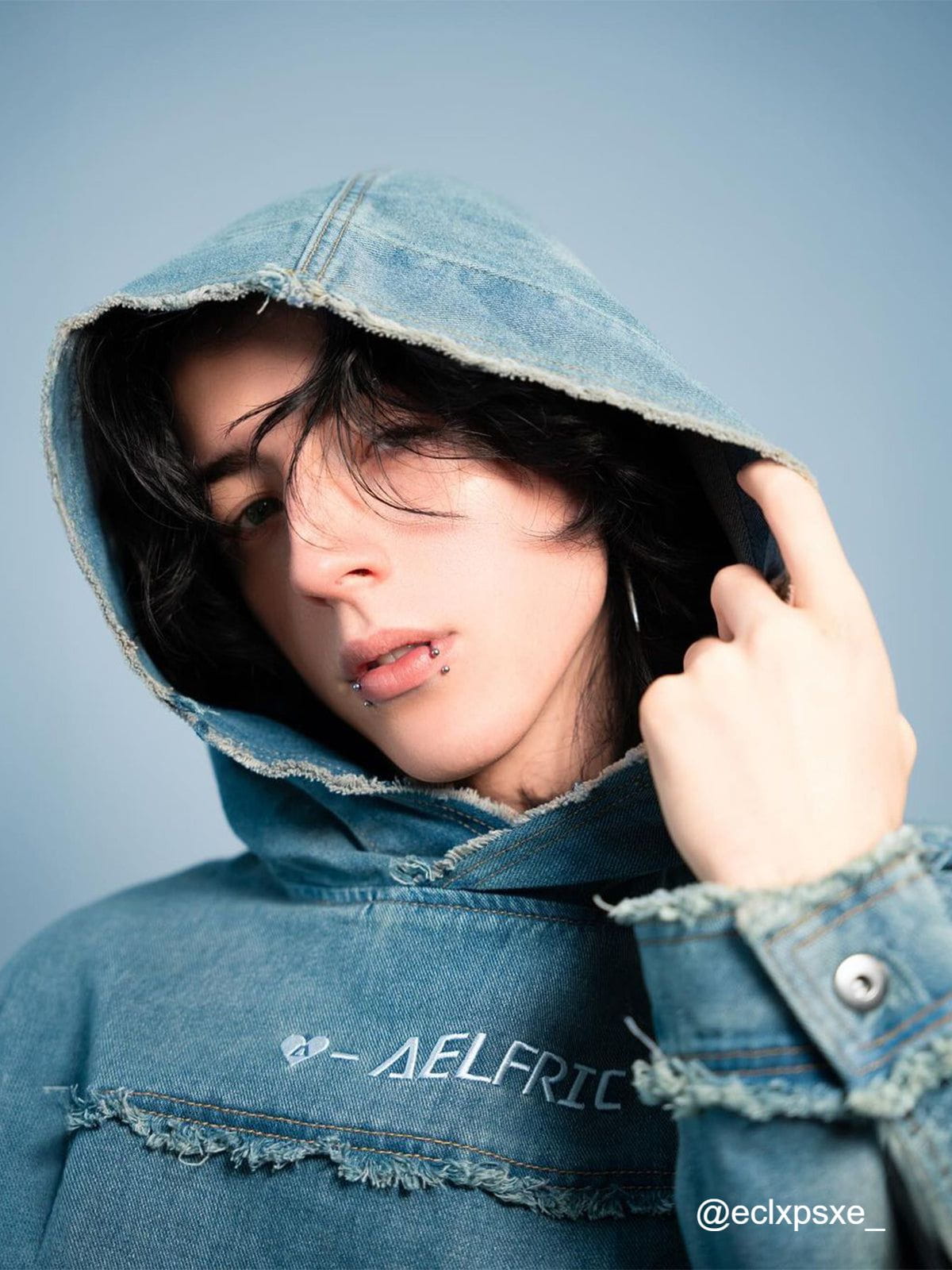 Aelfric Eden Denim Washed Hoodie - Image 10