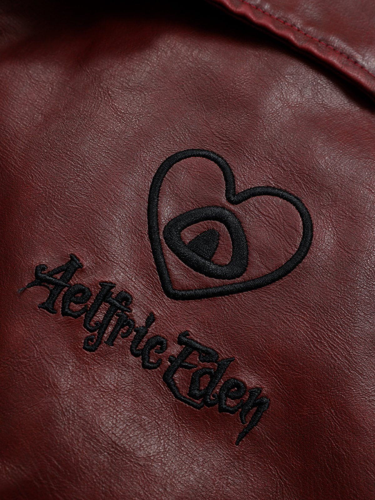 Aelfric Eden Detachable Collar Faux Leather Coat - Image 8