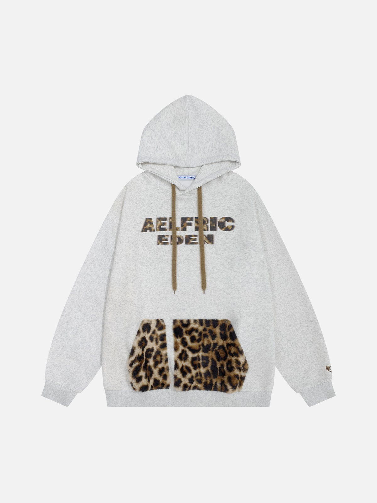Aelfric Eden Leopard Graphic Patchwork Hoodie - Image 2