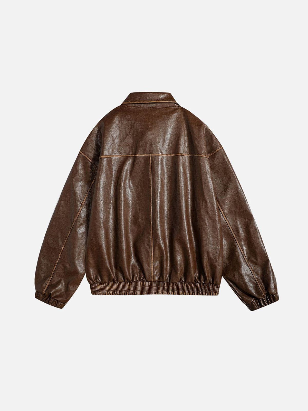 Aelfric Eden Line Patchwork Faux Leather Jacket - Image 2