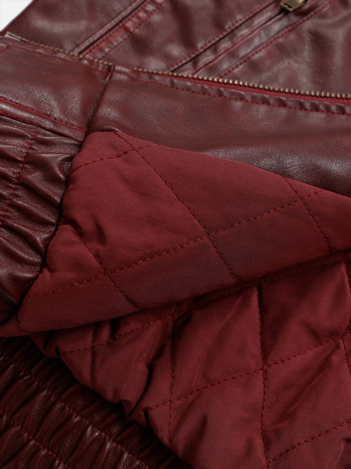 Aelfric Eden Detachable Collar Faux Leather Coat - Image 10