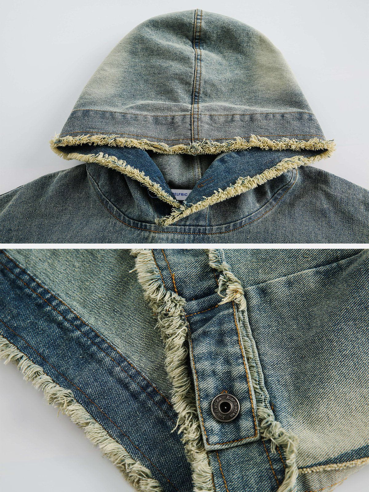 Aelfric Eden Denim Washed Hoodie - Image 12