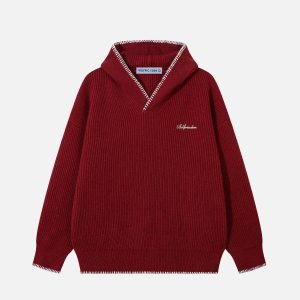 Aelfric Eden Patchwork Knit Pullover Hoodie