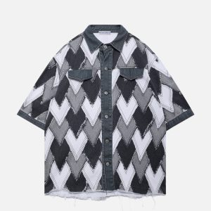 Aelfric Eden Heart Patchwork Short Sleeve Shirt