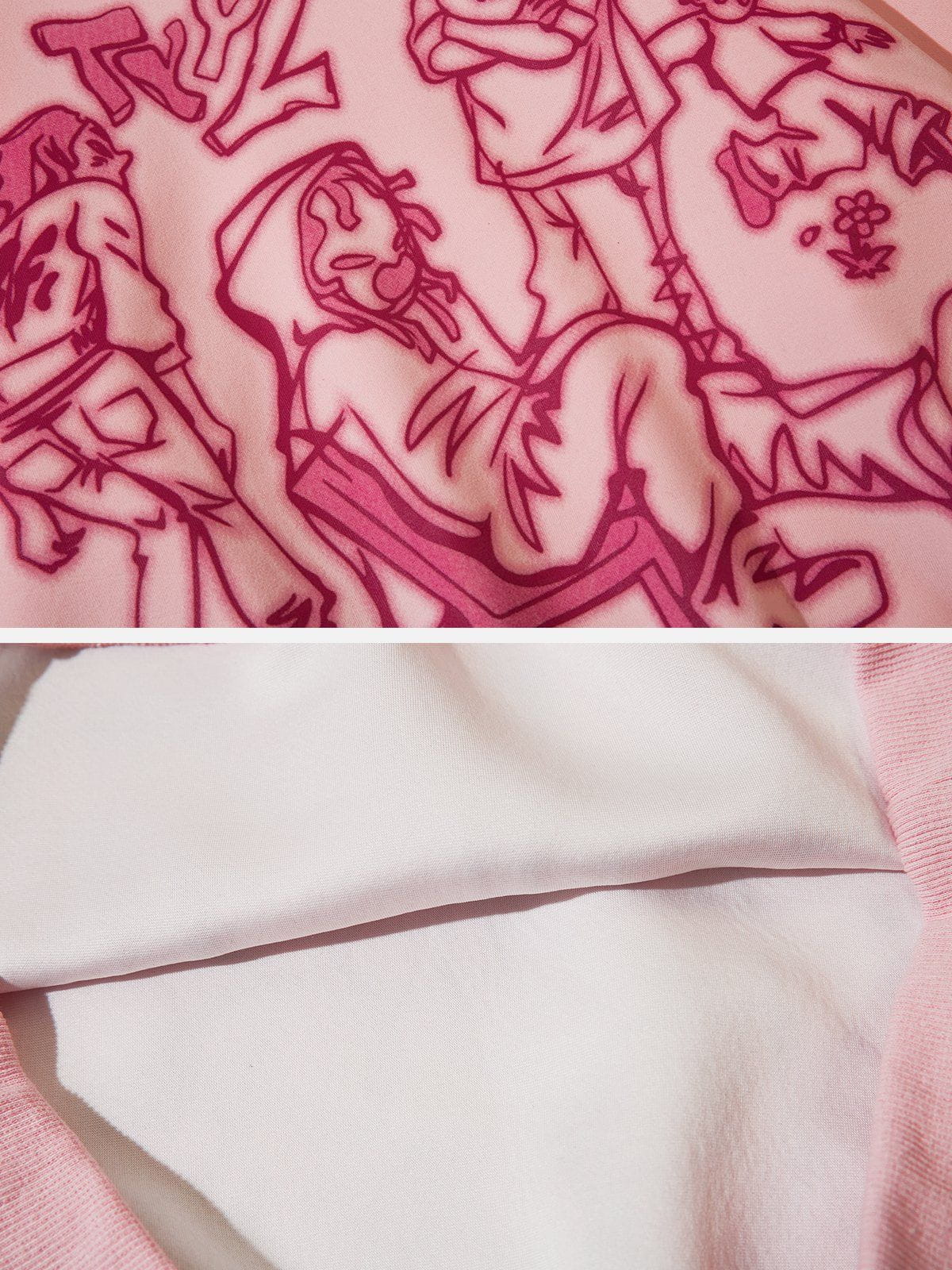 Aelfric Eden Cartoon Line Character Graphic Hoodie - Image 11