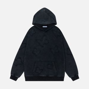 Aelfric Eden Butterfly Graphic Washed Pullover Hoodie