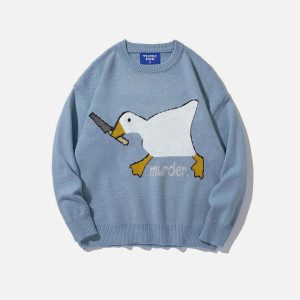 Aelfric Eden Murder Goose Graphic Knit Sweater