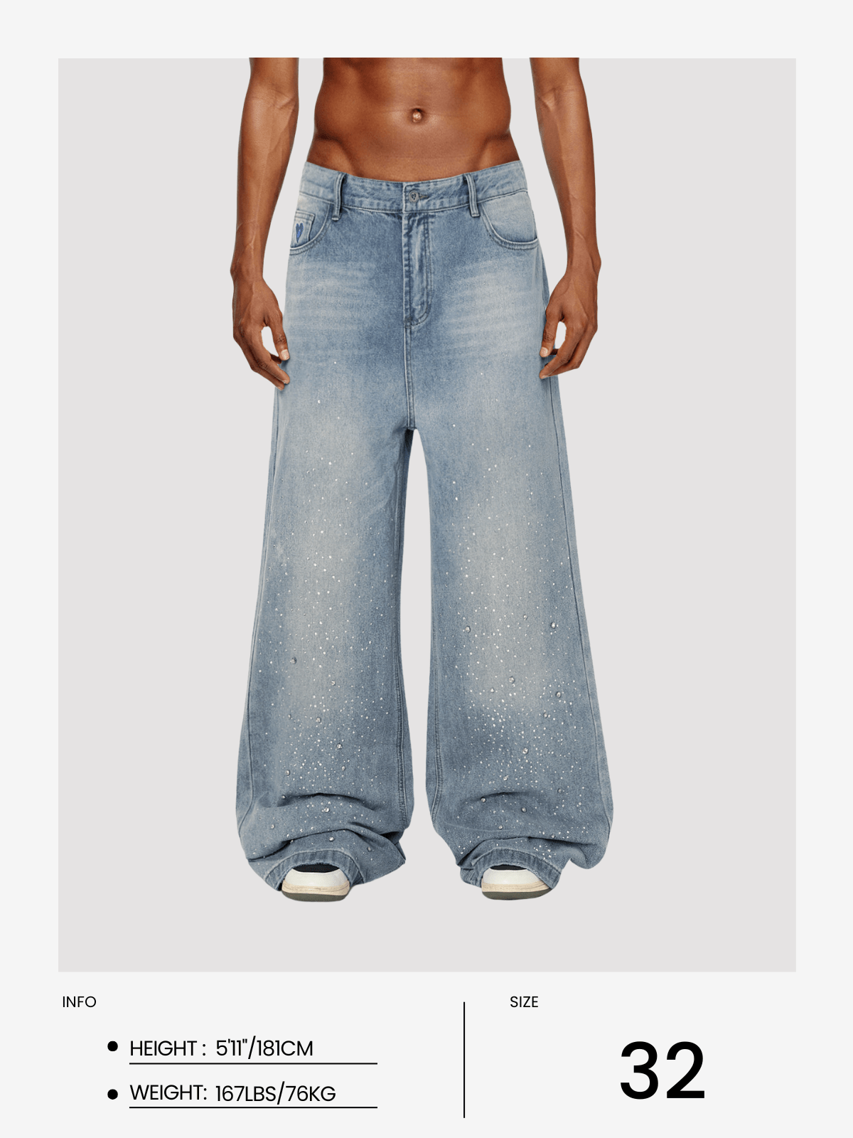 Aelfric Eden Rhinestone Baggy Jeans - Image 11