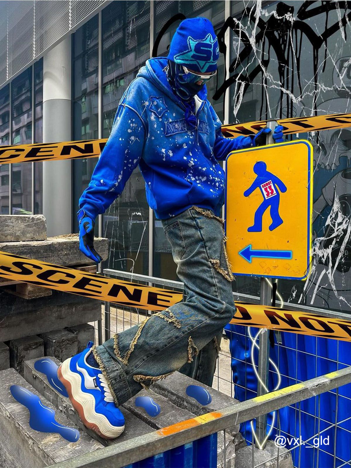 Aelfric Eden Star Patch Gradient ZIP UP Hoodie - Image 4