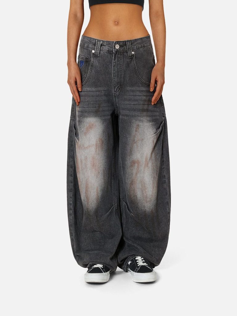 Aelfric Eden Dirty-Dyed Super Baaggy Barrel Jeans